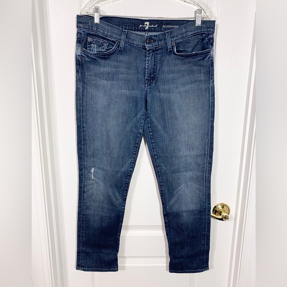 Y2K 7FAM USA Made Roxanne Skinny Jeans Size 32 7 For All Mankind